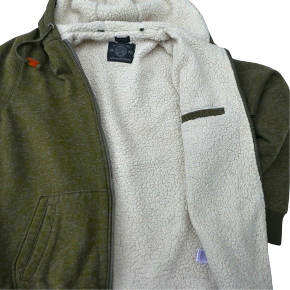 Wilson Creek Winery Vineyards Thick Faux Sherpa Lined Green Sweatshirt Hooded L - Picture 5 of 8